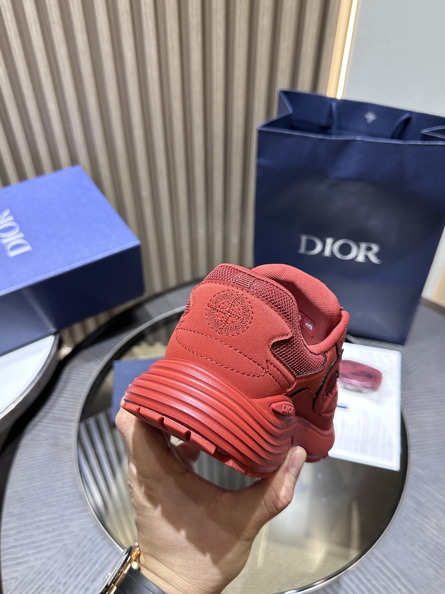 Dior x Stone Island B30 Sneaker Red 3SN279ZAN_H440