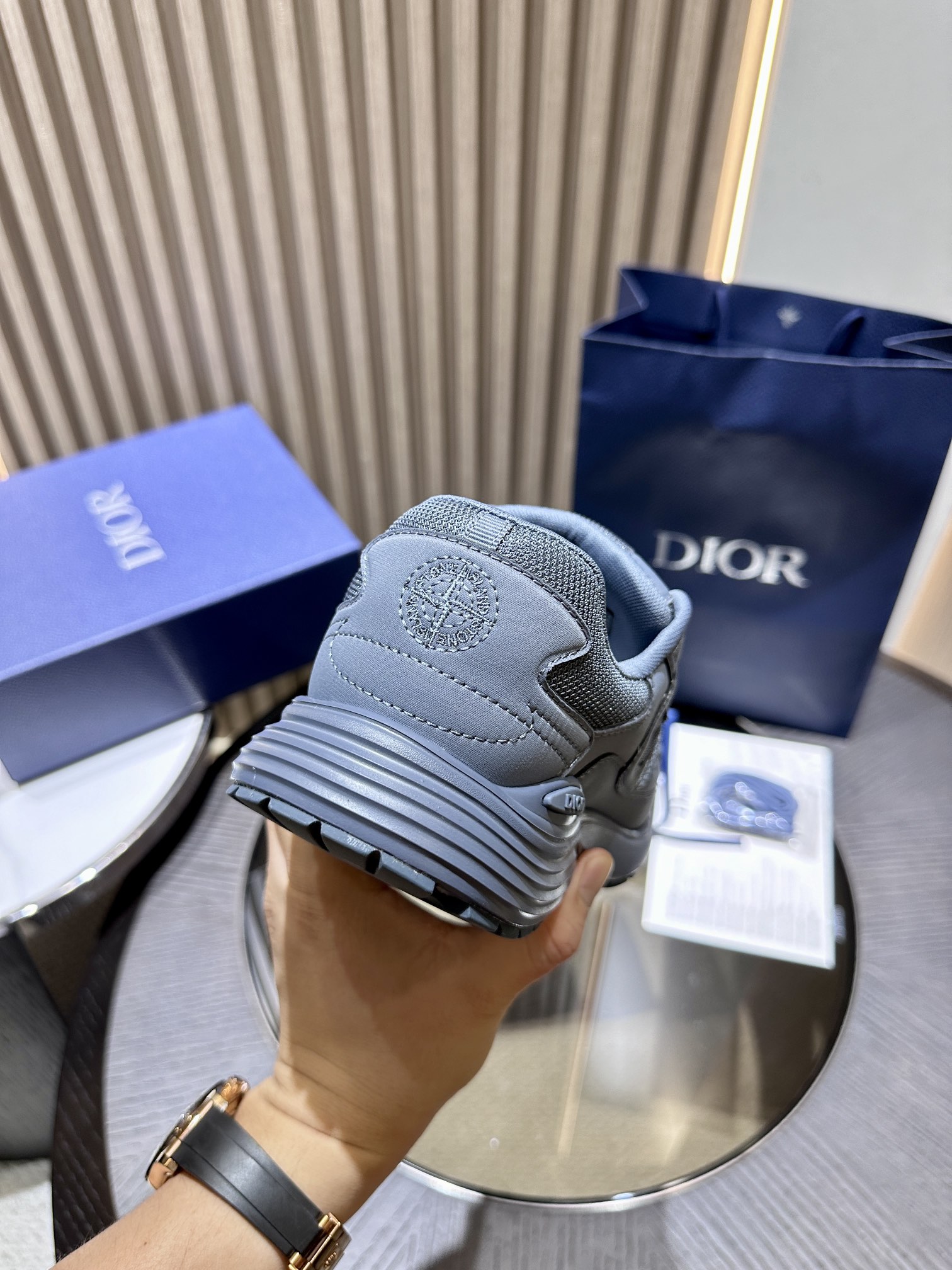 Dior x Stone Island B30 Sneaker Blue 3SN279ZAN_H557