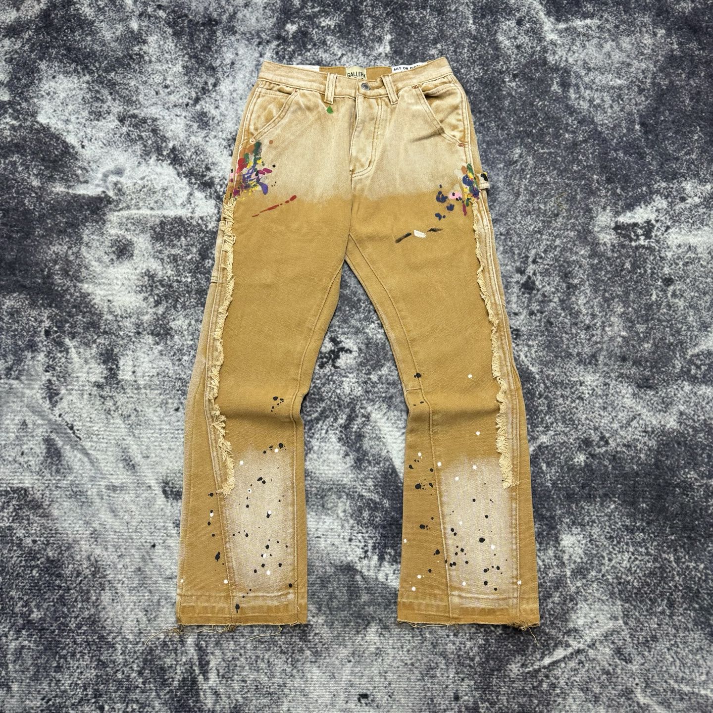 Gallery Dept. Gallery Dept. Splattered Ink Spliced Raw Edge Jeans H719