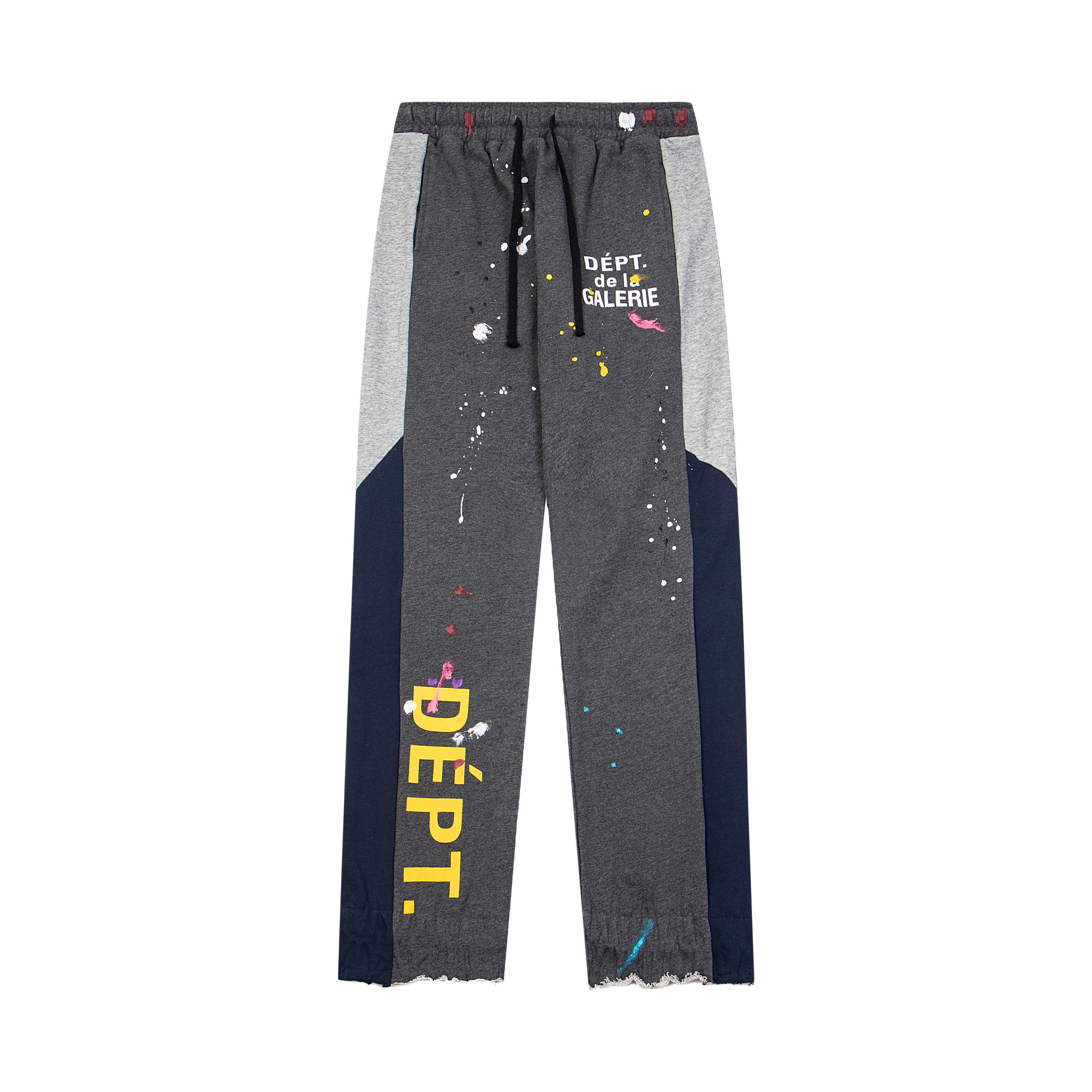 Gallery Dept. Splash Ink Spliced Sweatpants Dark Grey G460#