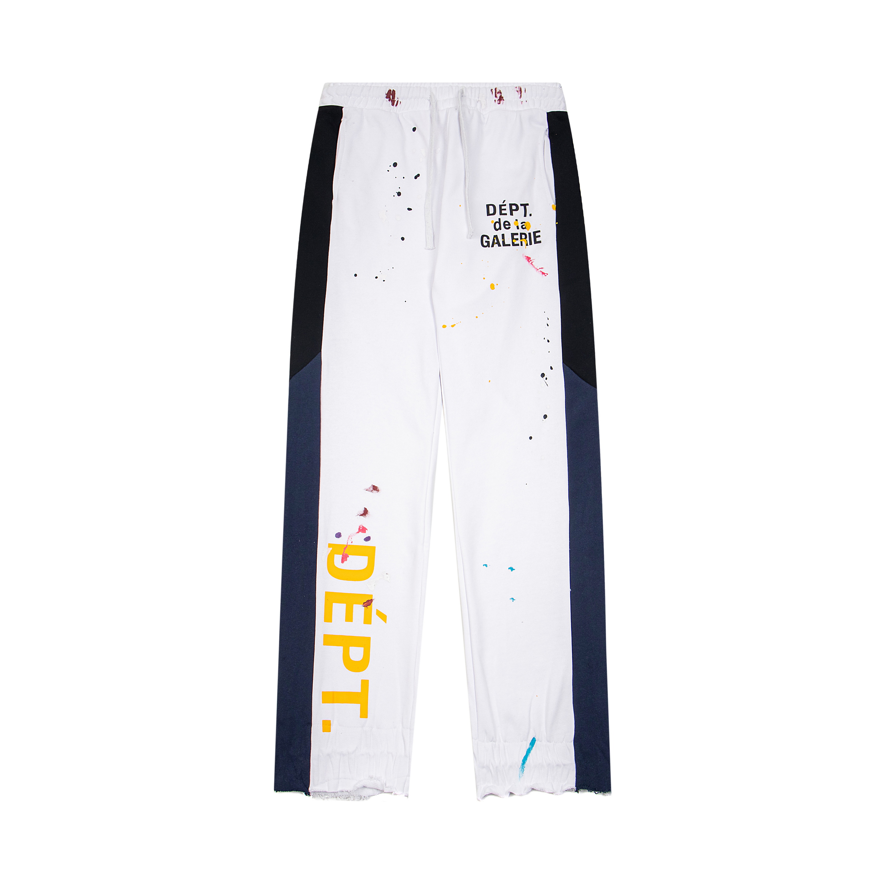 Gallery Dept. Splash Ink Spliced Sweatpants White G460#