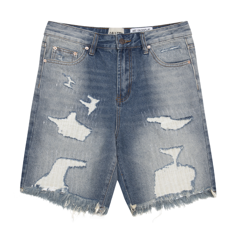 Gallery Dept. Ripped Fringe Denim Shorts 622#