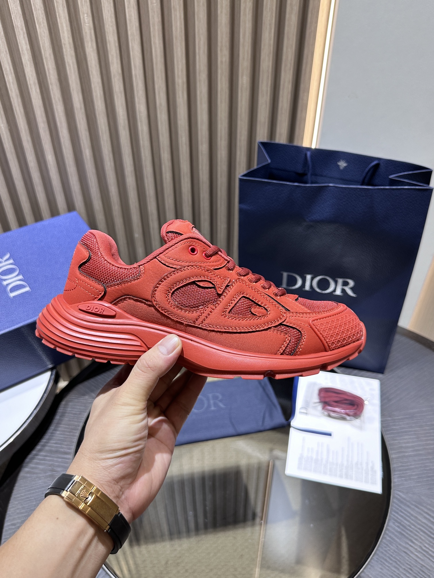 Dior x Stone Island B30 Sneaker Red 3SN279ZAN_H440