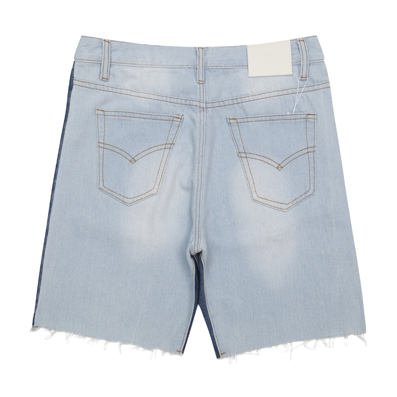 Gallery Dept. Washed Light Blue Spliced Denim Shorts YC0095