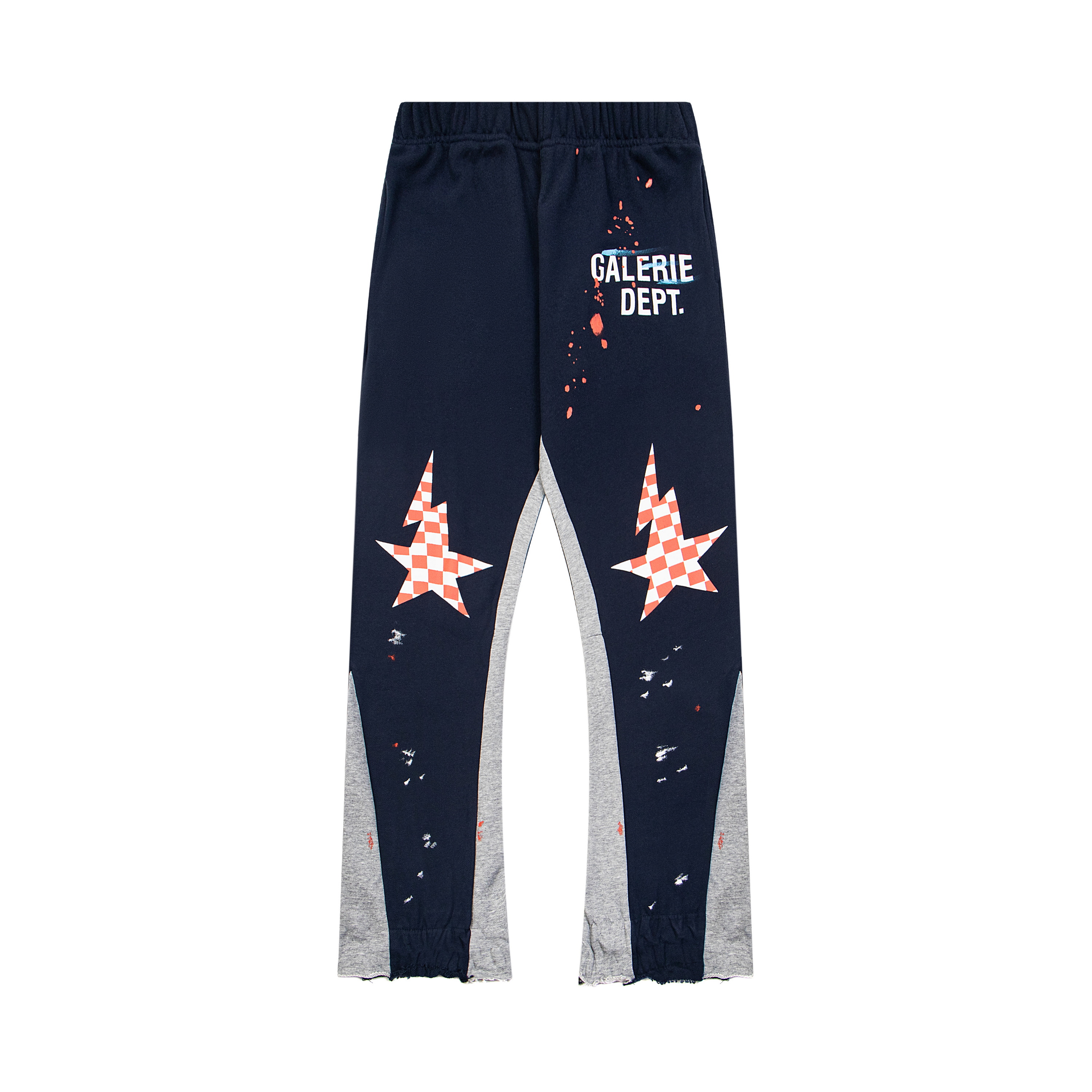 Gallery Dept. Splash Ink Sweatpants Navy Blue G466#