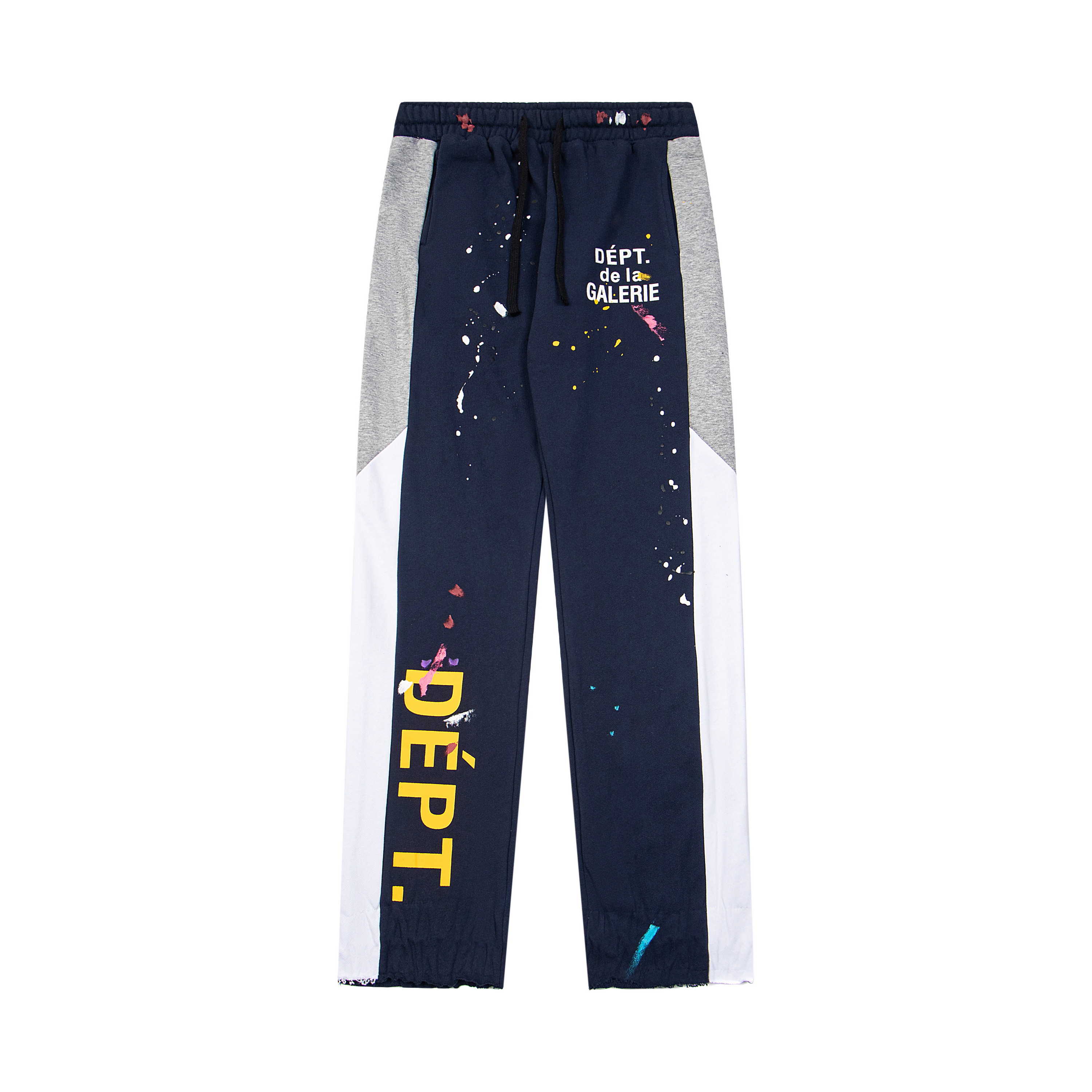 Gallery Dept. Splash Ink Spliced Sweatpants Navy Blue G460#