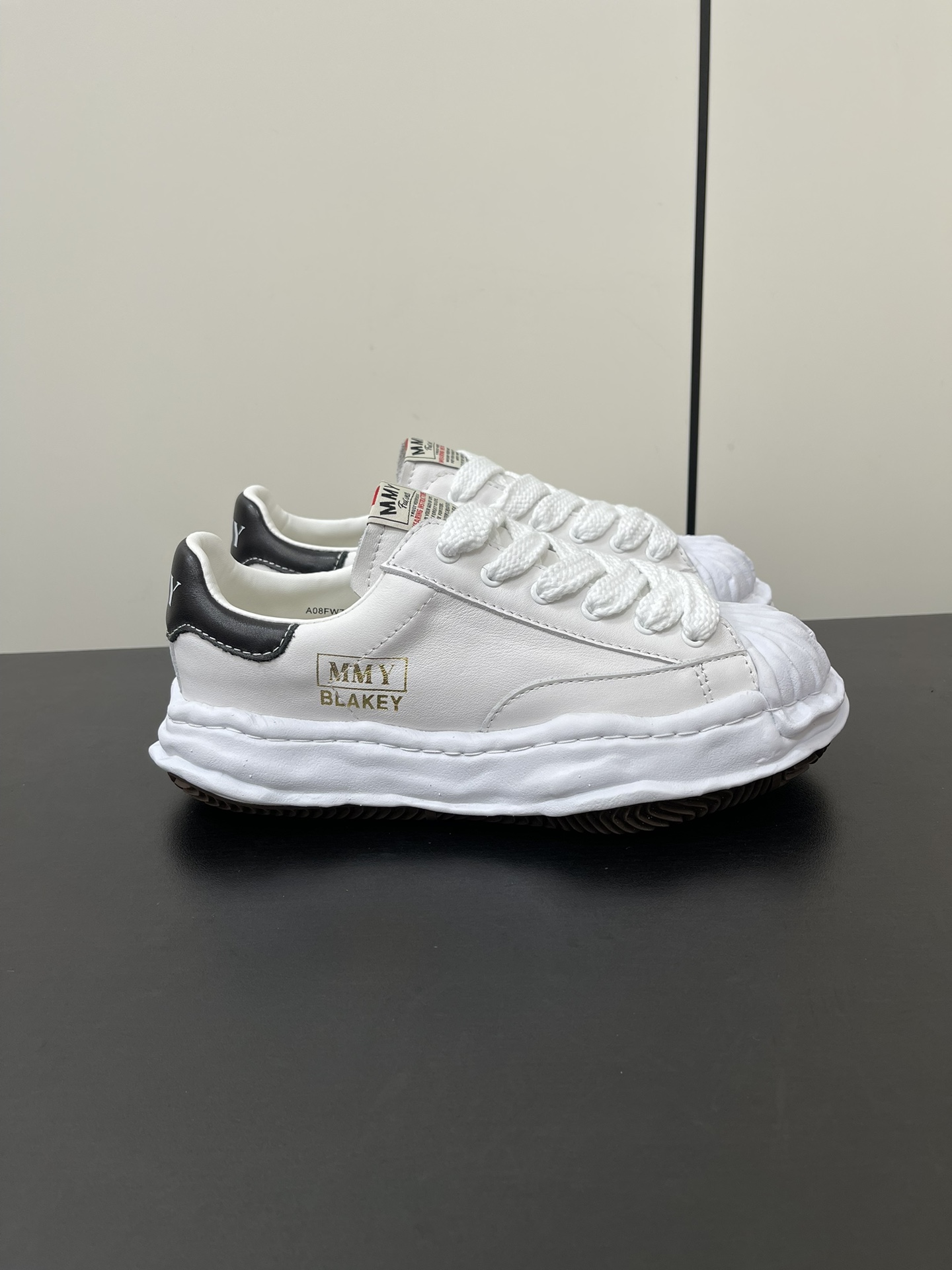 Maison Mihara Yasuhiro Blakey OG Sole Leather Low White A06FW702