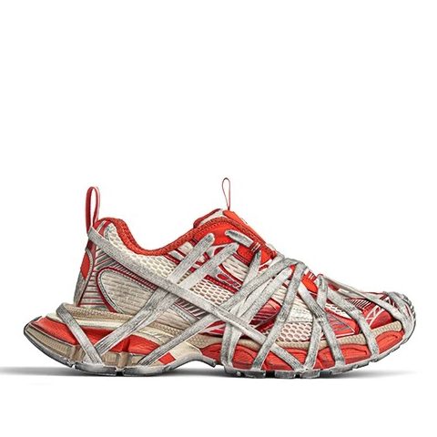 Balenciaga 3XL Extreme Lace Orange Beige Distress 778698W3XLL7597