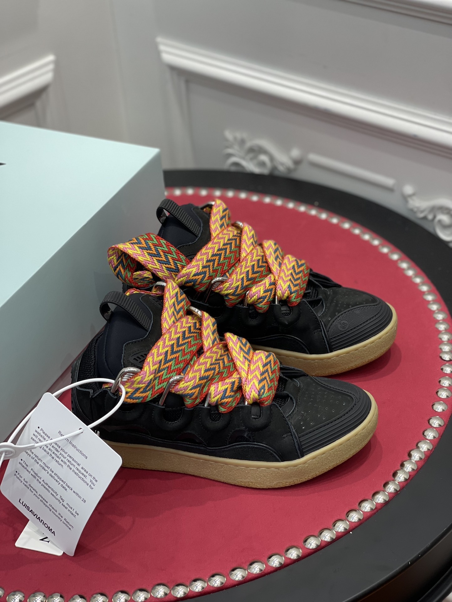 Lanvin Wmns Curb Sneakers ‘Black Glitter’