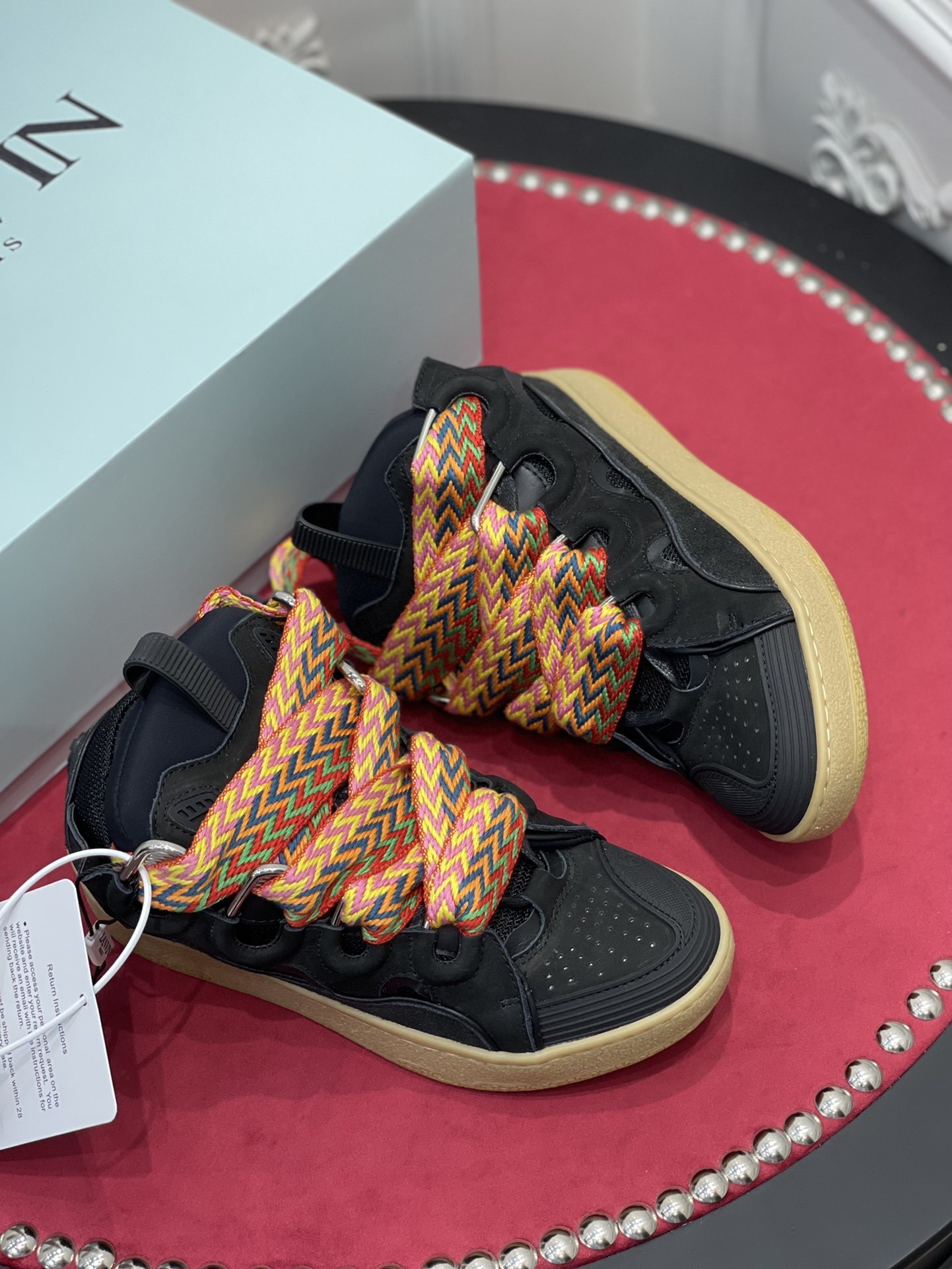 Lanvin Wmns Curb Sneakers ‘Black Glitter’