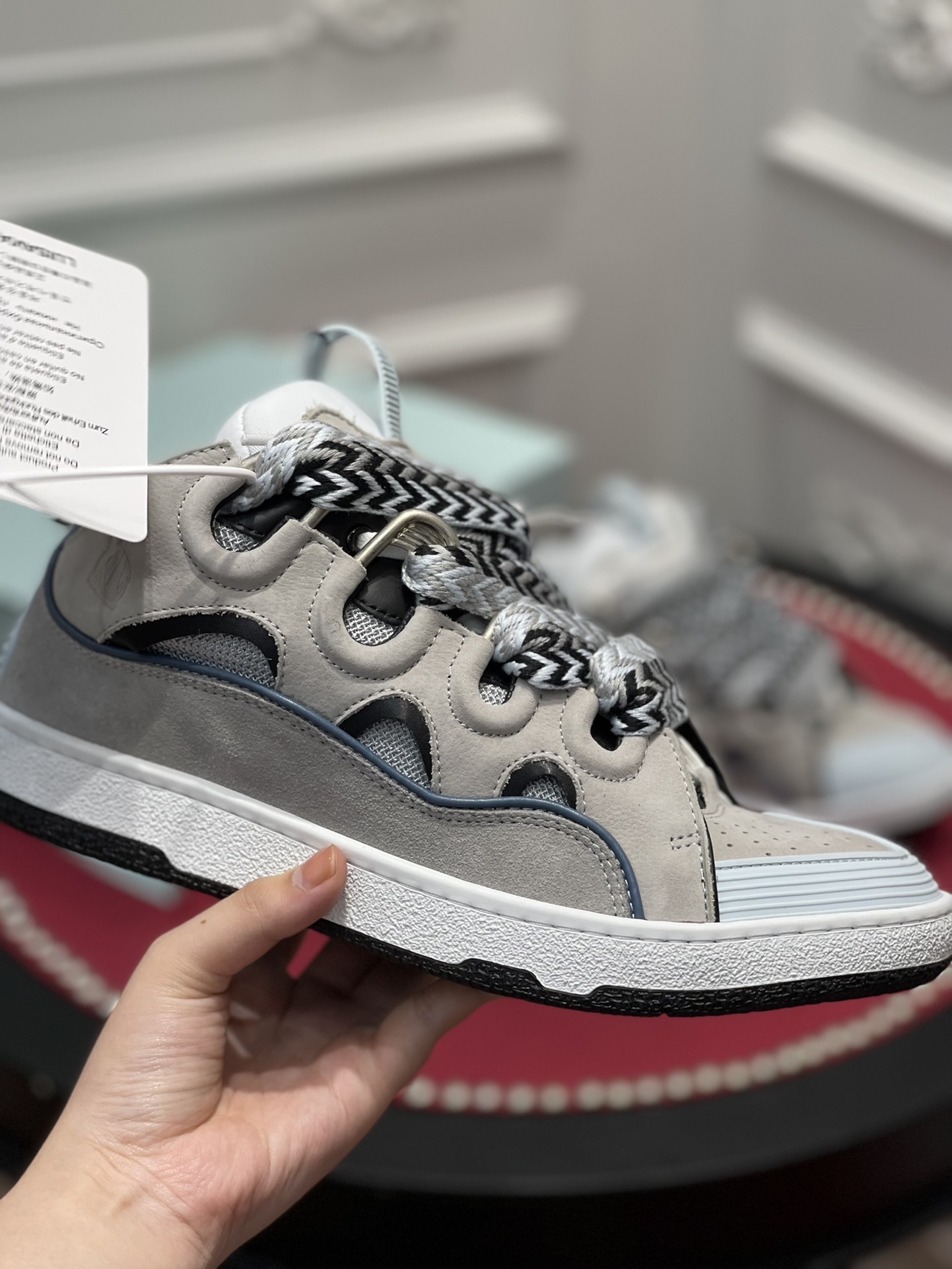 Lanvin Wmns Curb Sneakers ‘Grey’