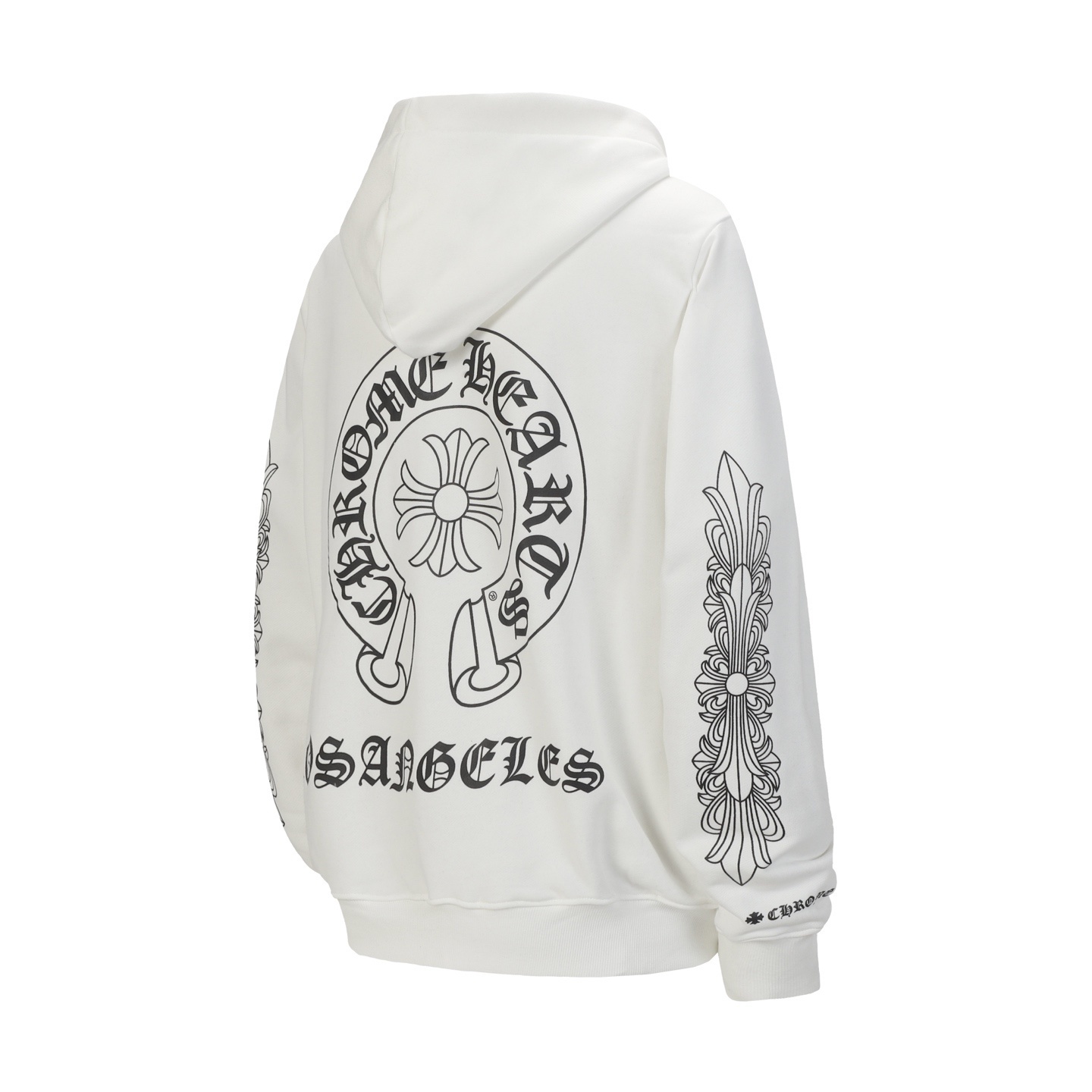 Chrome Heart White Zip Up Hoodie