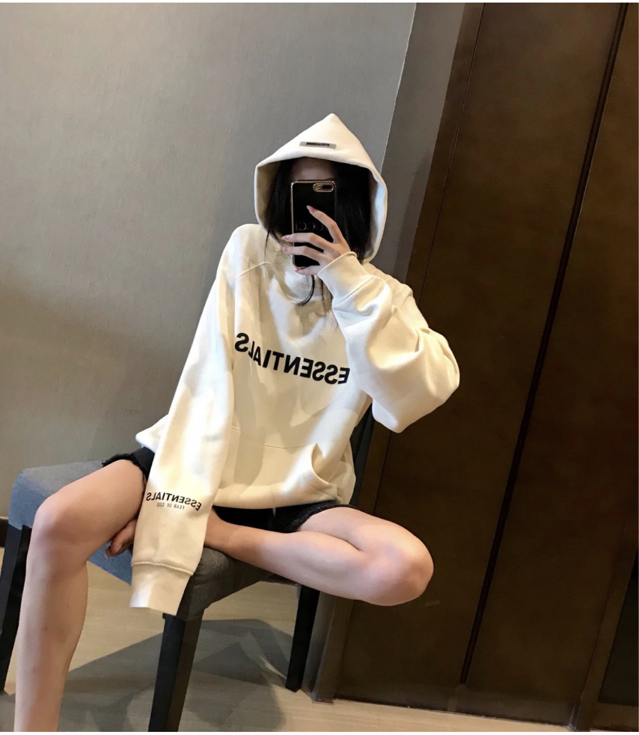Fear of God Essential Hoodies Blusa de Moletom | white