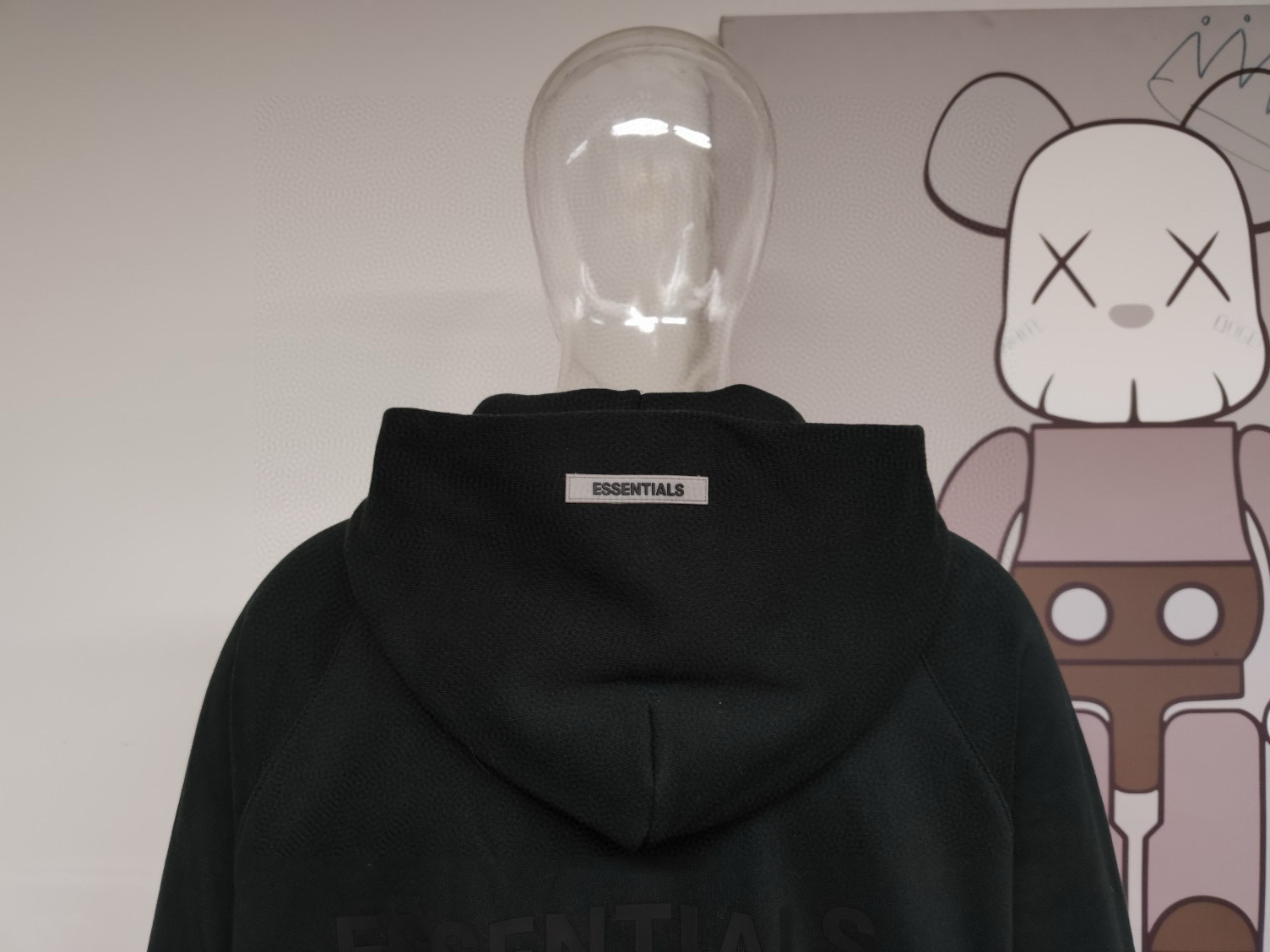 Essentials Black Zip Up Hoodie